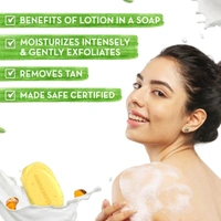 Mamaearth Ubtan Moisturizing Lotion Soap 125 g (Pack of 4) | Removes Tan | Benefits of Lotion in a Soap | Gently Exfoliates & Deeply Cleanses | Nourishes Dry Skin | Non Drying 