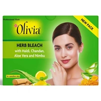 Olivia Professional Herb Bleach For Sensitive Skin With Haldi|Chandan|Aloe Vera|Nimbu, 270 g