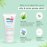SEBAMED Clear Face Care Gel | pH 5.5 |Non-sticky Moisturizer with Hyaluronic acid, Aloe Vera | Dermatologically & clinically tested | 50ml
