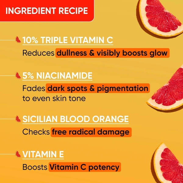 Dot & Key 10% Vitamin C + E, 5% Niacinamide Serum | Vitamin C Serum For Glowing Skin | Fades Dark Spots | Vit C Serum with Blood Orange & Pumpkin | For Uneven & Dull Skin | For All Skin Types | 30ml