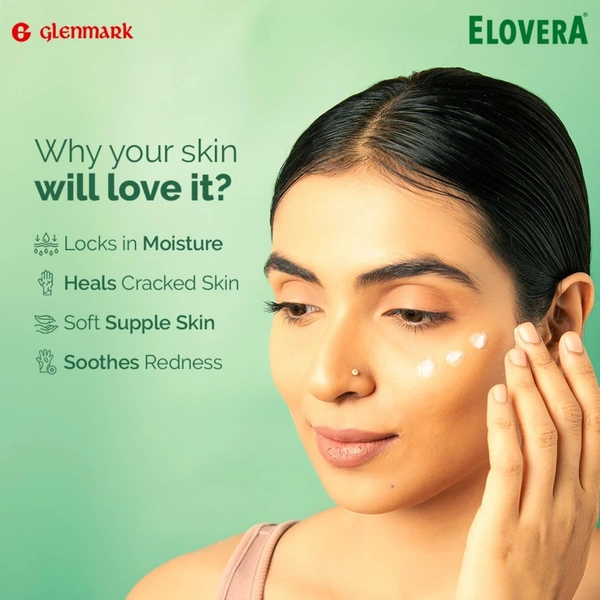 Elovera Moisturising Cream| For Dry Skin | with Aloe Vera & Vitamin E | Protects, Nourishes and Repairs Skin | Paraben Free | Fragrance Free - 75G, INDIA