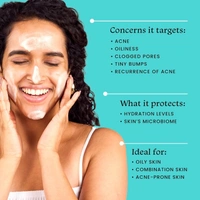Foxtale 2% Salicylic Acid Face Wash for Oily & Acne Prone Skin with Niacinamide, Hyaluronic Acid | Anti Acne Cleanser for Oil Control | Reduces Pimples and Breakouts | Men & Women- 100 ml