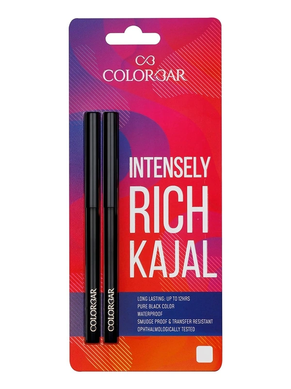 Colorbar Intensely Rich Kajal-Duo Creatively Black, 0.60 g
