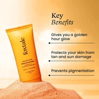 Foxtale FoxTale Vitamin C & Niacinamide Glow Sunscreen Spf 50 Pa++++, Lightweight, Fast Absorbing, Uva And Uvb Filters, Prevents Tanning, No White Cast, Non-Greasy, For Men&Women, All Skin Types - 50 Ml - INDIA