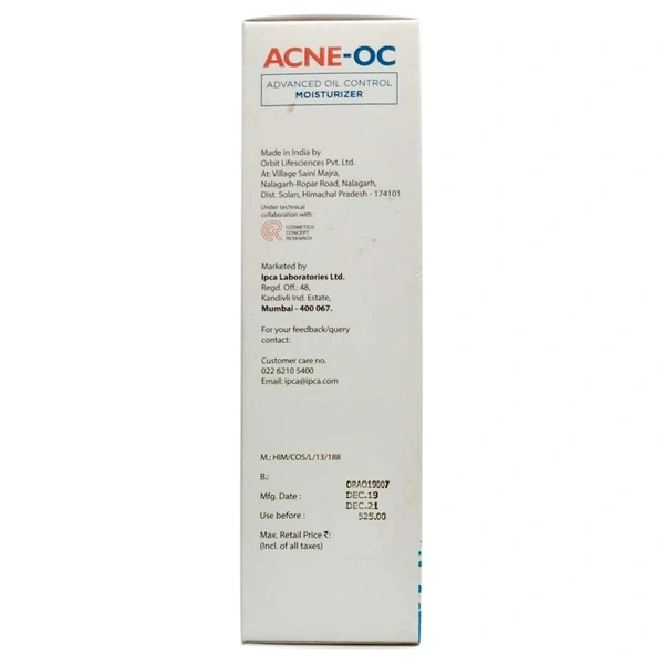 IPCA Acne-OC Sebum Regulating Moisturizer - 75 gm, 08/2027, India