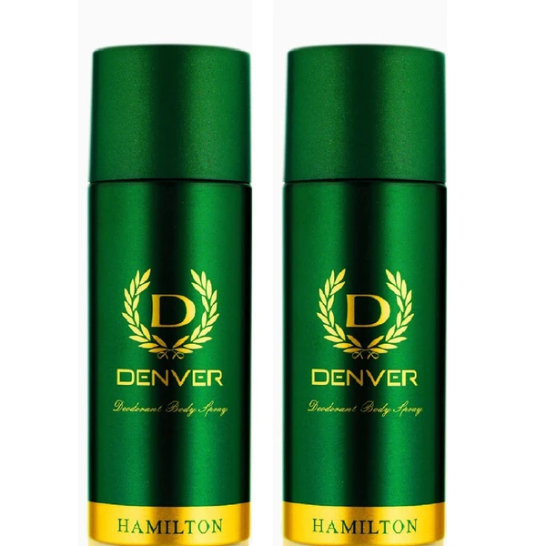 DENVER Hamilton Deodorant for Men - 165ML Each (Pack of 2)