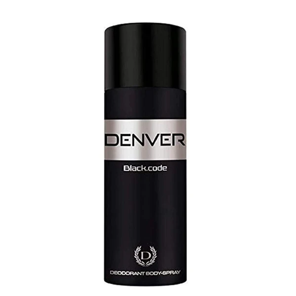 DENVER Black Code Deo - 150ML | Long Lasting Deodorant Body Spray for Men
