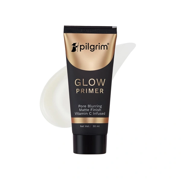 PILGRIM Pilgrim Glow Primer Lightweight Gel Based Velvety Matte Finish, Blurs Pores, Vit C+E Infused - 30g