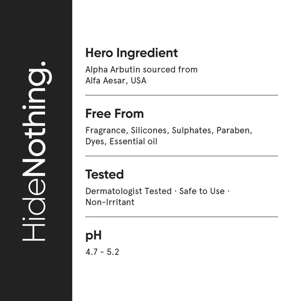 Minimalist 2% Alpha Arbutin Serum for Pigmentation & Dark Spots Removal | Anti-pigmentation Face Serum with Hyaluronic Acid to Remove Blemishes, Acne Marks & Tanning | 30 ml