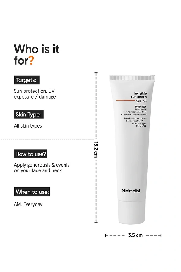 Minimalist Invisible Sunscreen SPF40