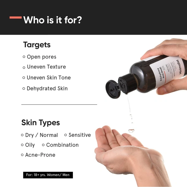 Minimalist Pha 3% Alcohol Free Face Toner, 150 Ml | Pore Tightening & Mild Exfoliation For Oily, Acne Prone, Sensitive & Normal Skin | Hydrating Face Toner For Glowing Skin,