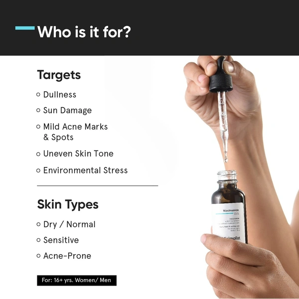 Minimalist Skin Repair 5% Niacinamide Face Serum for Clear Glowing Skin | Reduces Dullness, Hydrates & Repairs Skin with Vit B3 & Hyaluronic Acid | Day & Night Serum for Dry & Sensitive Skin | For Women & Men | 30 ml