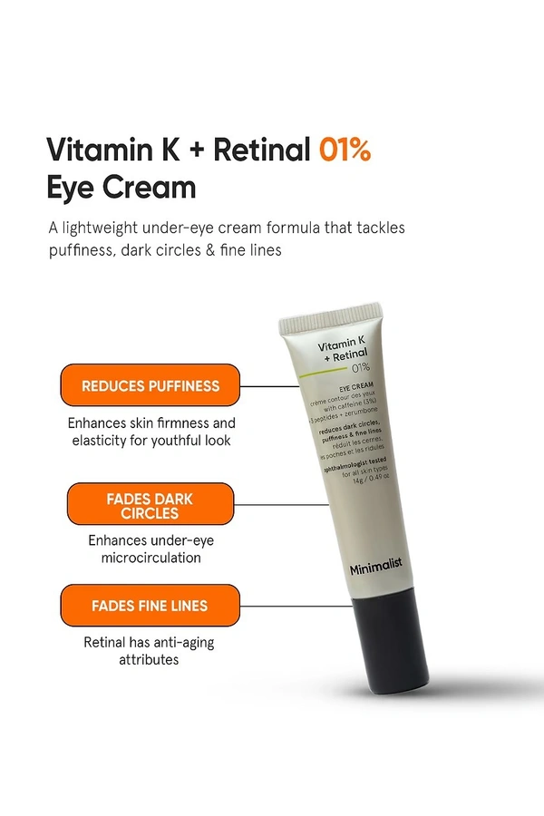 Minimalist Vitamin K + Retinal 01% Eye Cream