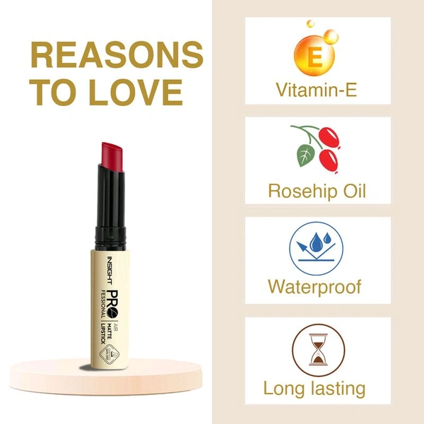 Insight Professional Air Matte Non-Transfer Lipstick - 23-Alice, INDIA