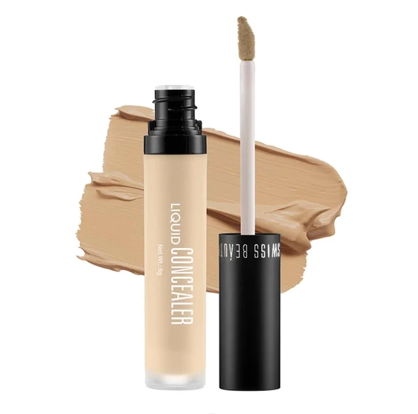 Swiss Beauty Liquid Light Weight Concealer With Full Coverage |Easily Blendable Concealer For Face Makeup , 6g - 3 — LIGHT-MOYEN