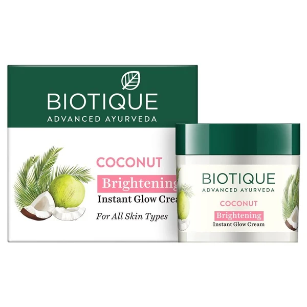 Biotique Coconut Brightening Instant Glow Cream , 50gm