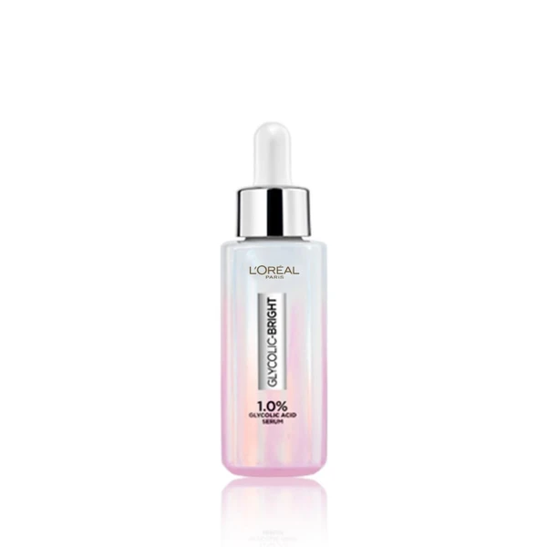 L'Oreal Paris Instant Glowing Serum, 1% Glycolic Acid, 2% Niacinamide Serum, Visibly Minimizes Spots, Reveals Even Skin Tone, Glycolic Bright Skin