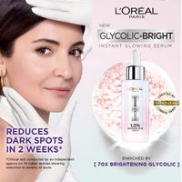 L'Oreal Paris Instant Glowing Serum, 1% Glycolic Acid, 2% Niacinamide Serum, Visibly Minimizes Spots, Reveals Even Skin Tone, Glycolic Bright Skin - 15ml