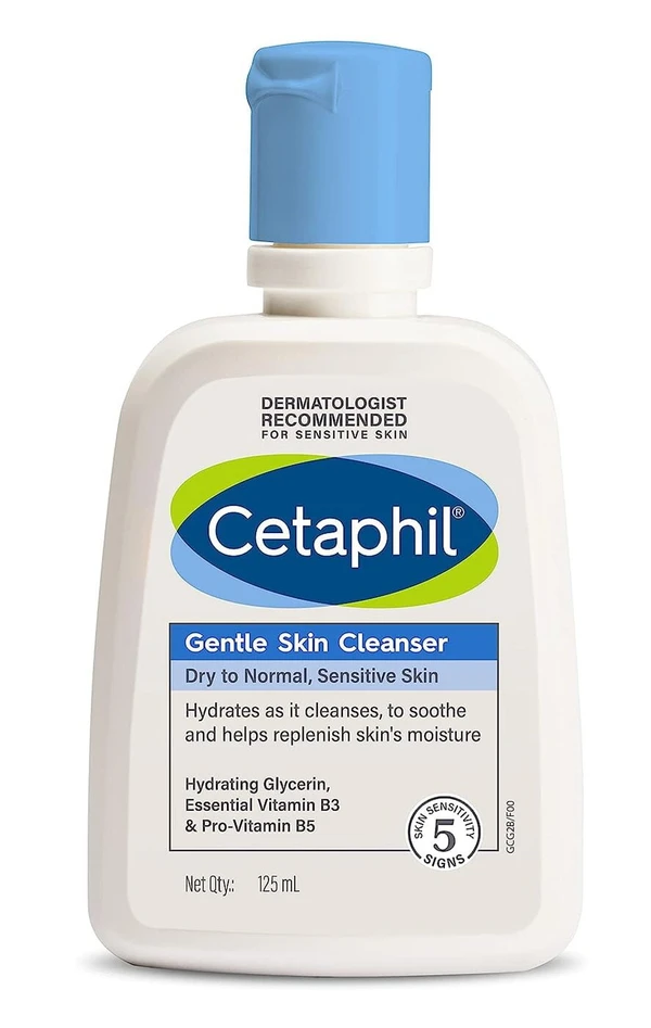 CETAPHIL Cetaphil Face Wash Gentle Skin Cleanser for Dry to Normal, Sensitive Skin, 125 ml