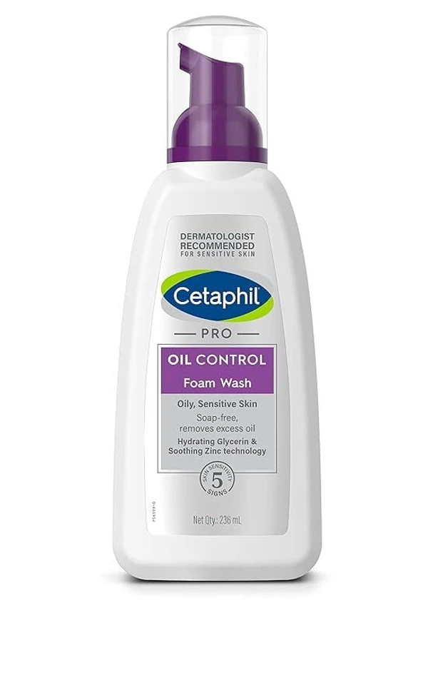 CETAPHIL Cetaphil PRO Oil Control Foam Face Wash for Acne & Oily Prone Skin 236ml