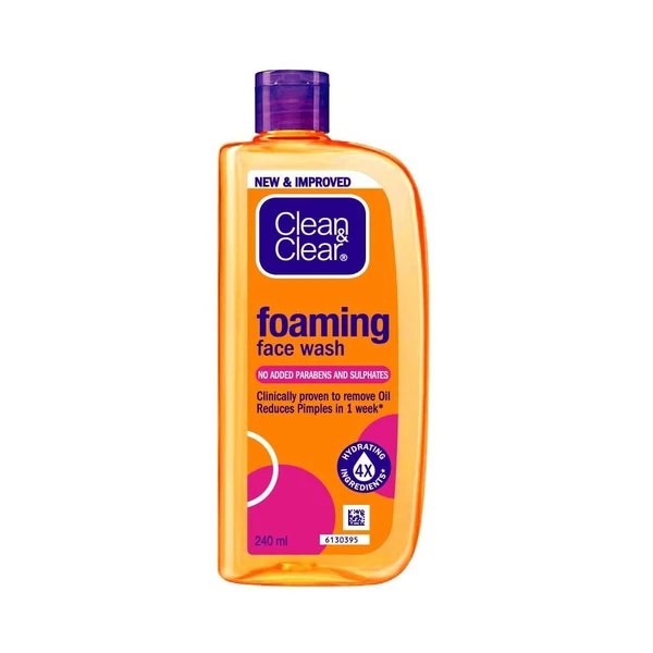 CLEAN & CLEAR Clean & Clear Foaming Facewash for Oily Skin, Brown, 240ml