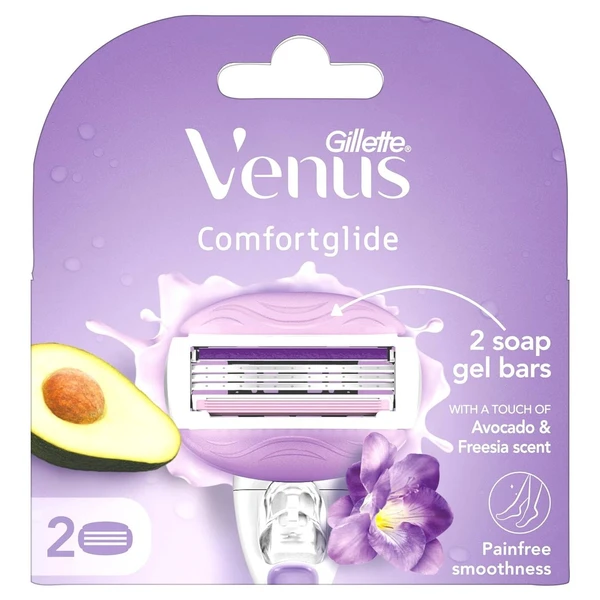 Gillette Venus Comfortglide Hair Removal Razor Blades / Refills / Cartridges | 2 Pcs | for Women