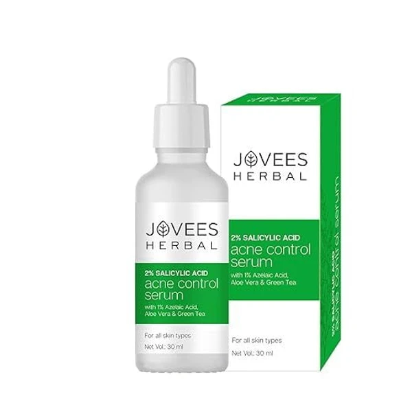 JOVEES HERBAL Jovees Herbal 2% Salicylic Acid Acne Control Serum With 1% Azelaic Acid Aloe Vera & Green Tea 30ml