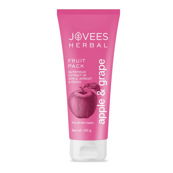 JOVEES HERBAL Jovees Herbal Apple & Grape Fruit Pack | With Apple, Apricot & Peach Extracts | For Uneven Skin Tone