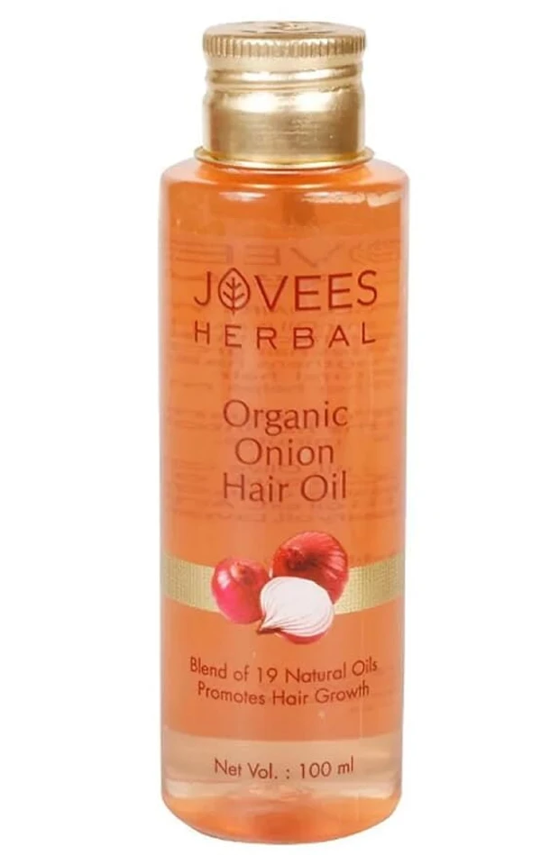 JOVEES HERBAL Jovees Herbal Organic Onion Hair Oil | Controls Hair Fall, Promotes Growth 100ml