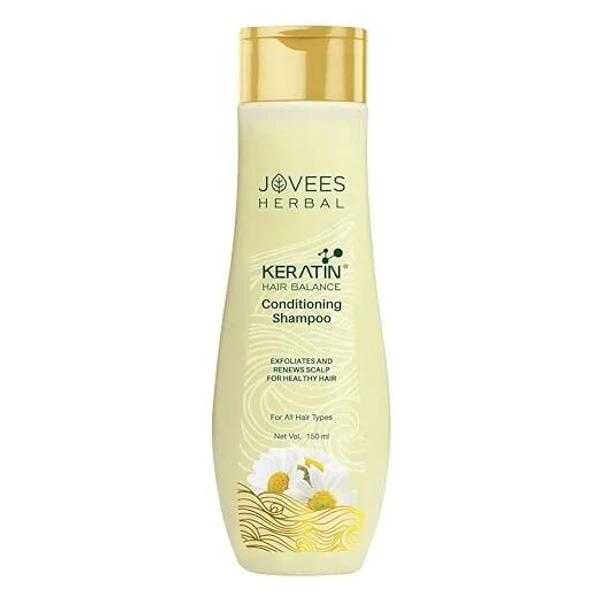JOVEES HERBAL Jovees Keratin Hair Balance Conditioning Shampoo Exfoliates and Renews Scalp For Healthy - 150ml