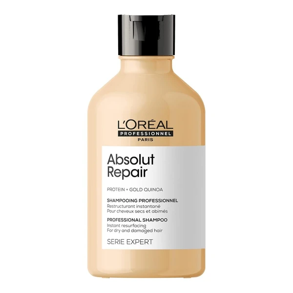 L'OREAL PROFESSIONNEL PARIS Absolut Repair Shampoo For Damaged & Weakend Hair, 300ML |Professional Hair Repairing Shampoo|Hair Strengthening Shampoo