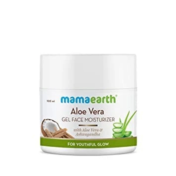 MAMAEARTH Mamaearth Aloe Vera Gel Face Moisturizer - With Ashwagandha, For Youthful Glow, 100 gm