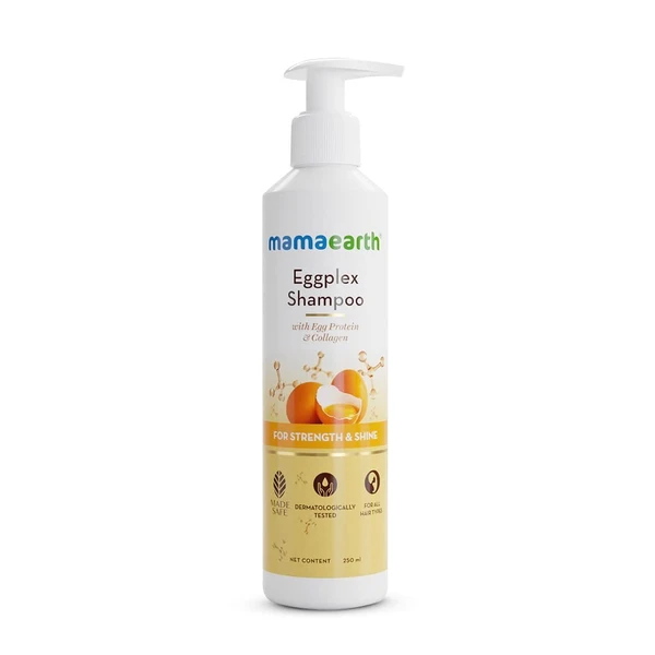MAMAEARTH Mamaearth Eggplex Shampoo, for strong hair, with Egg Protein & Collagen, for Strength and Shine - 250 ml