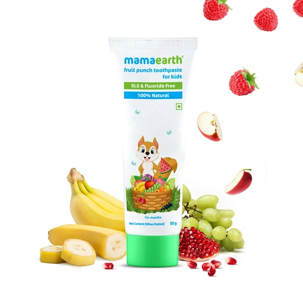 MAMAEARTH Mamaearth Fruit Punch Toothpaste, 50g | Promotes Healthy Teeth & Gums | Safe, If Swallowed