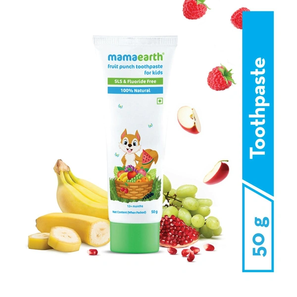 MAMAEARTH Mamaearth Fruit Punch Toothpaste, 50g | Promotes Healthy Teeth & Gums | Safe, If Swallowed