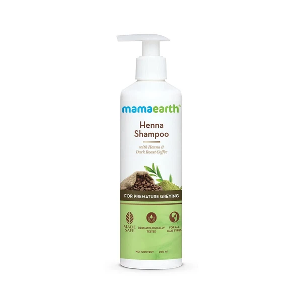 MAMAEARTH Mamaearth Henna Shampoo, for enhance hair color, with Henna and Deep Roast Coffee – 250 ml