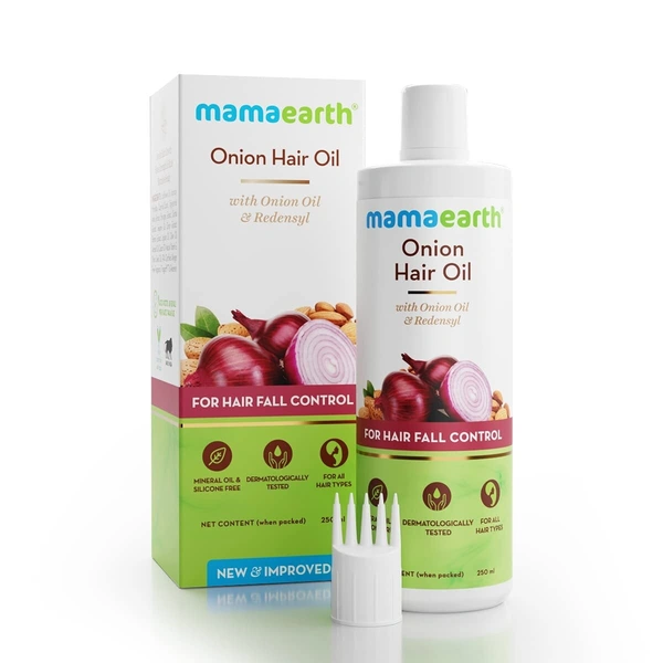 MAMAEARTH Mamaearth Onion Hair Oil for Men & Women with Onion & Redensyl for Hair Fall Control & Hair Growth