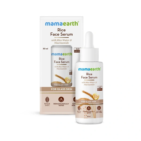 MAMAEARTH Mamaearth Rice Face Serum for Glowing Skin With Rice Water & Niacinamide for Glass Skin - 30 ml