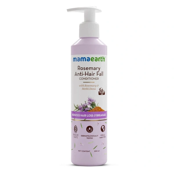 MAMAEARTH Mamaearth Rosemary Anti Hair Fall Conditioner with Rosemary & Methi Dana for Reducing Hair Loss & Breakage - 250 ml | Up to 94% Stronger Hair* | Up to 93% Less Hair Fall* | For Men & Women