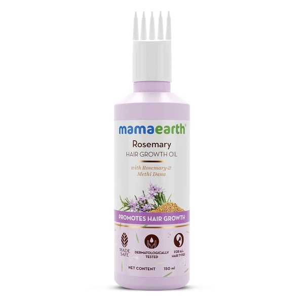 MAMAEARTH Mamaearth Rosemary Hair Growth Oil with Rosemary & Methi Dana for Promoting Hair Growth - 150 ml