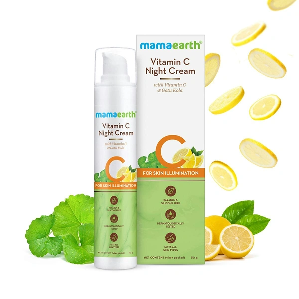 MAMAEARTH Mamaearth Vitamin C Night Cream with Vitamin C and Gotu Kola for Skin Illumination - 50g