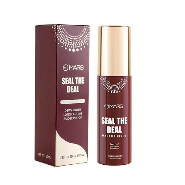 MARS Seal the Deal Long-Lasting Makeup Fixer Spray with Hyaluronic Acid | Hydrating Dewy Base Setting Spray for Professional Face Makeup | Budge Proof | Non Sticky | 60 ml