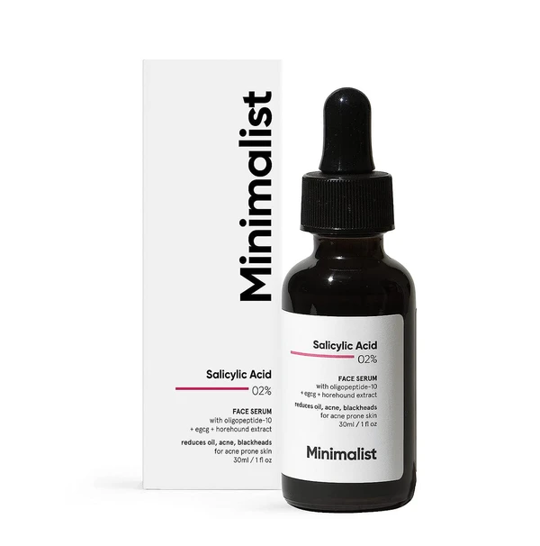 MINIMALIST Minimalist 2% Salicylic Acid Serum For Acne, Blackheads & Open Pores | Reduces Excess Oil & Bumpy Texture | BHA Based Exfoliant for Acne Prone or Oily Skin | 30ml