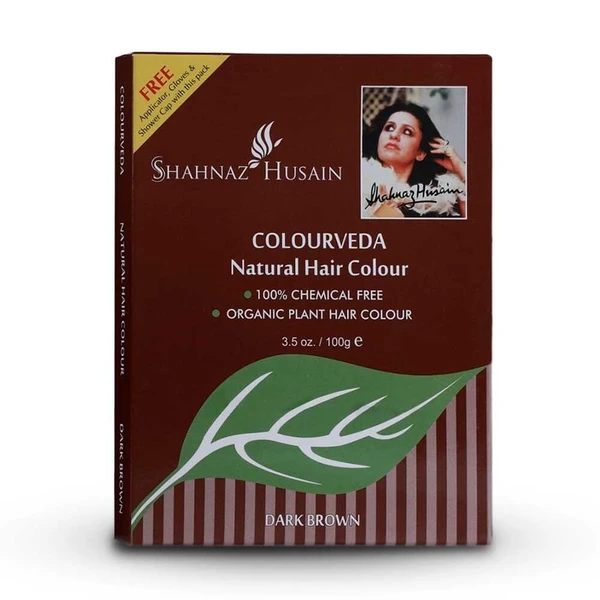 Shahnaz Husain Colourveda Natural Hair Colour Dark Brown – 100g