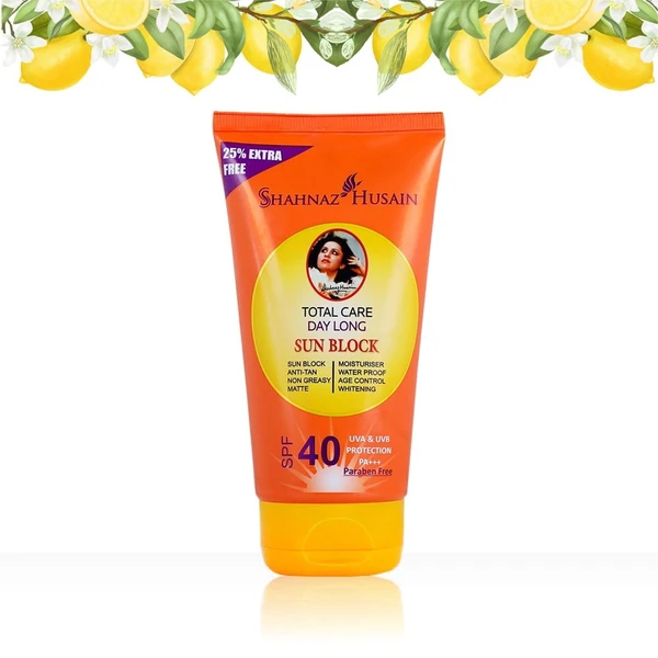 Shahnaz Husain Total Care Day Long Sun Block 80g + 20g Free (Spf-40)