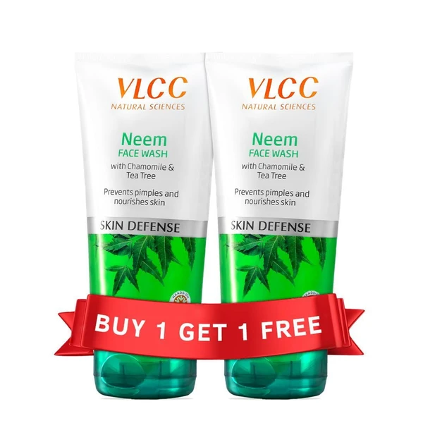 VLCC Vlcc Neem Face Wash - Buy One Get One Fights Acne, and Pimples -300ml