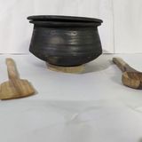 Black Cooking Bhagona Approx 3 Litres With Wooden Accessories