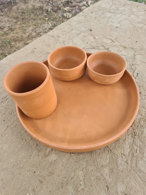 Clay Thali Set (Handmade)