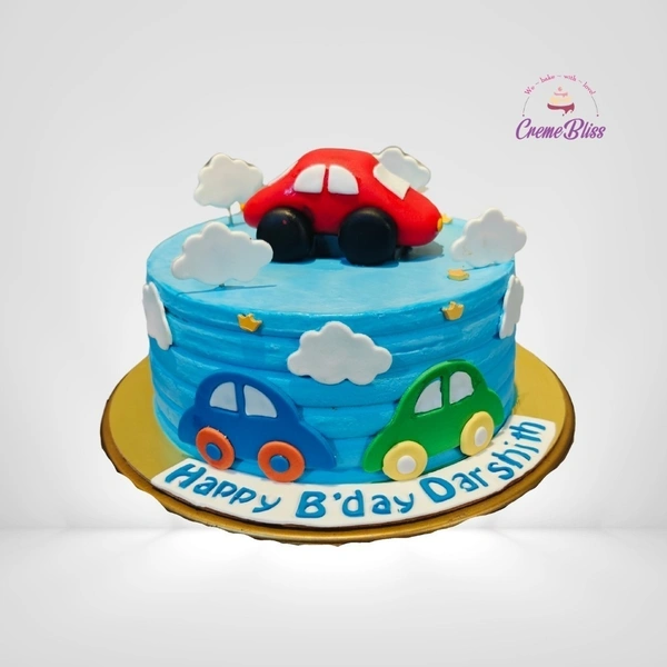 Car theme cake