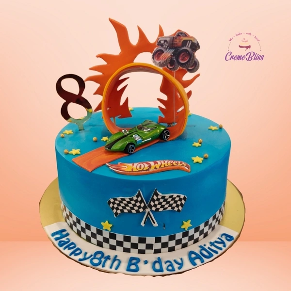 HotWheels car theme cake